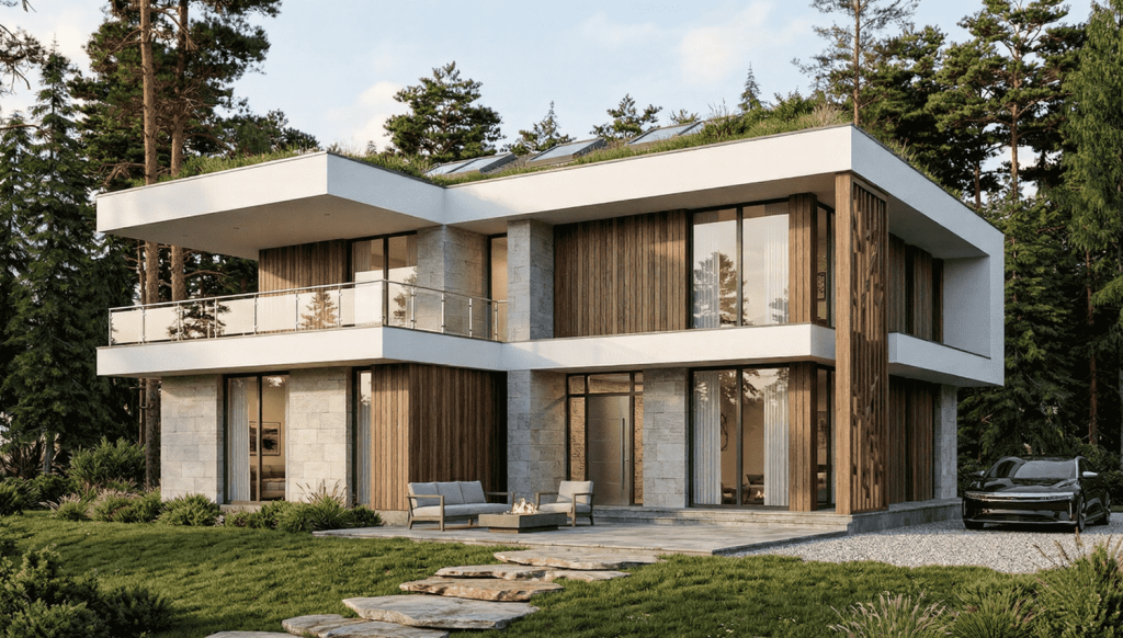 Vivienda habitual de madera recién construida en la provincia de Málaga.